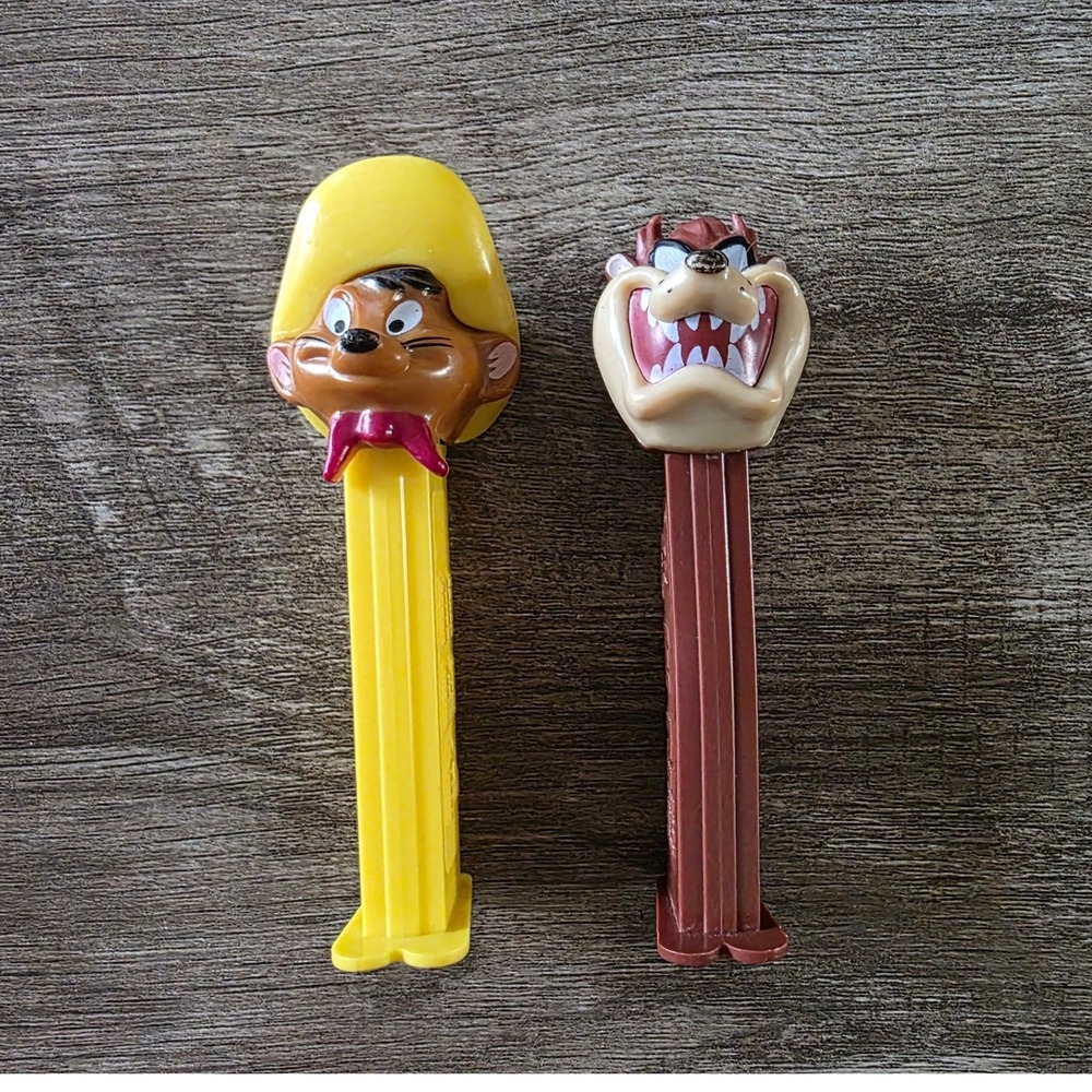 Looney Tunes PEZ Dispensers Speedy Gonzales and Tasmanian Devil Taz Set of 2